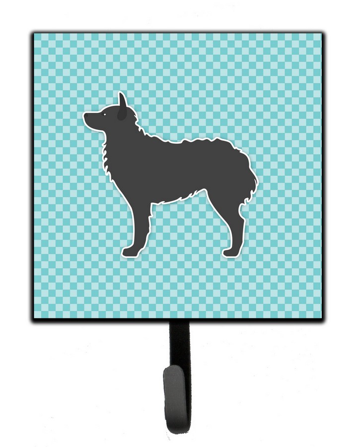 Croatian Sheepdog Checkerboard Blue Leash or Key Holder