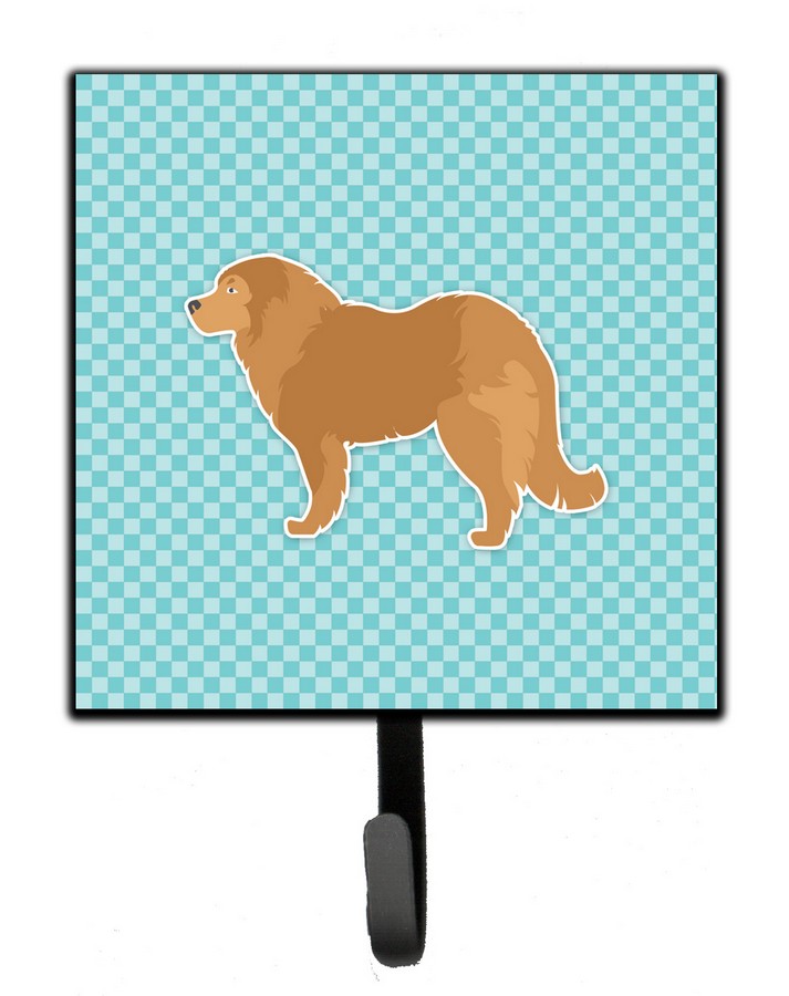 Caucasian Shepherd Dog Checkerboard Blue Leash or Key Holder