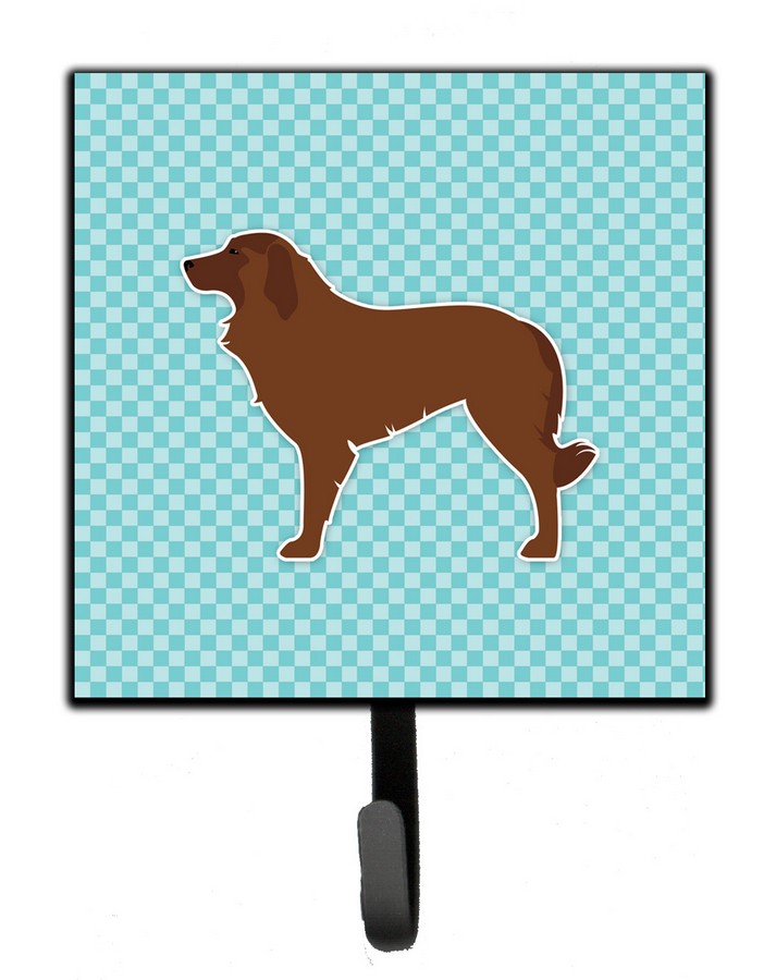 Portuguese Sheepdog Dog Checkerboard Blue Leash or Key Holder