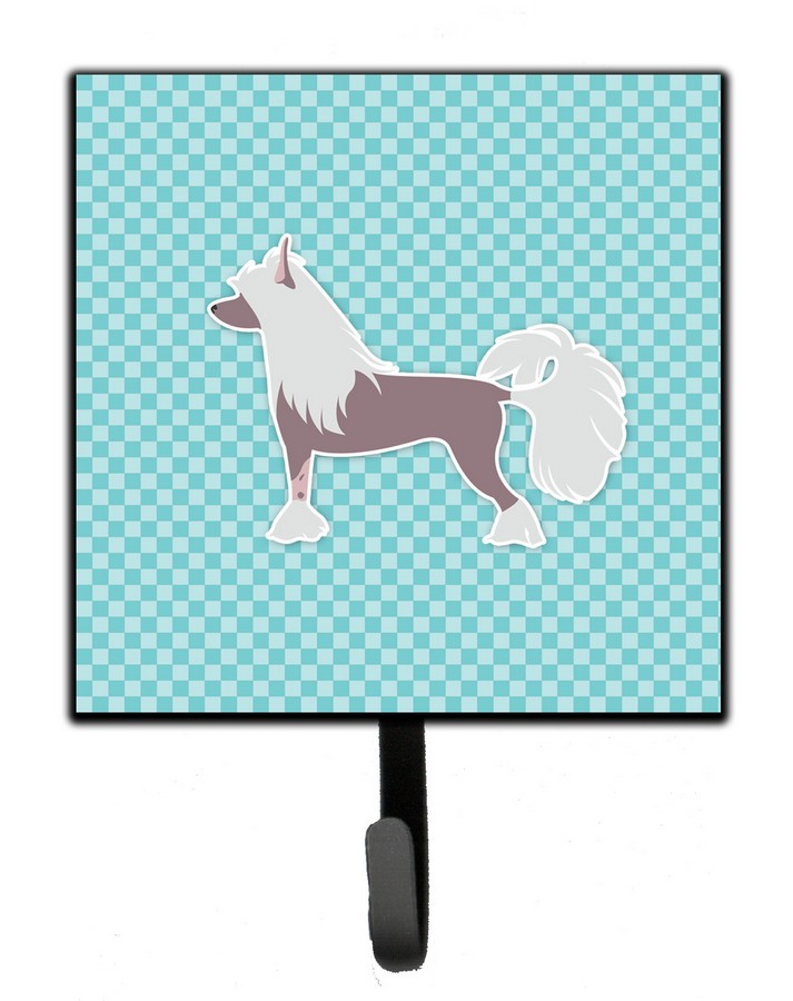 Chinese Crested Checkerboard Blue Leash or Key Holder