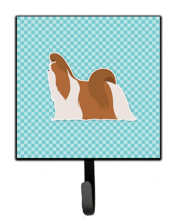 Shih Tzu Checkerboard Blue Leash or Key Holder