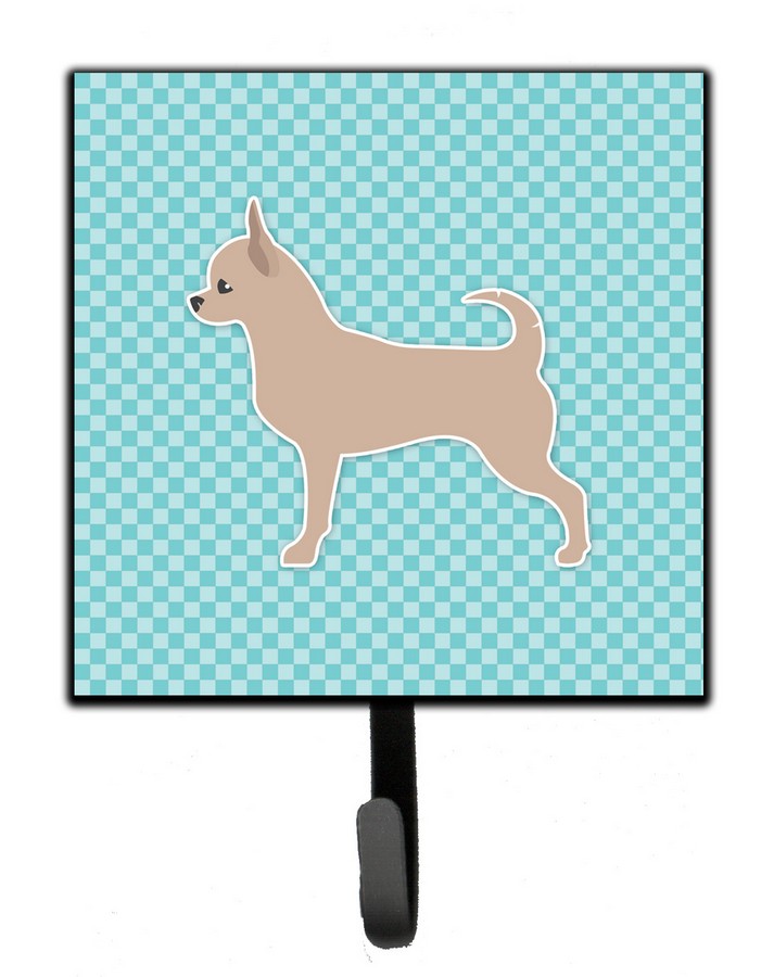 Chihuahua Checkerboard Blue Leash or Key Holder