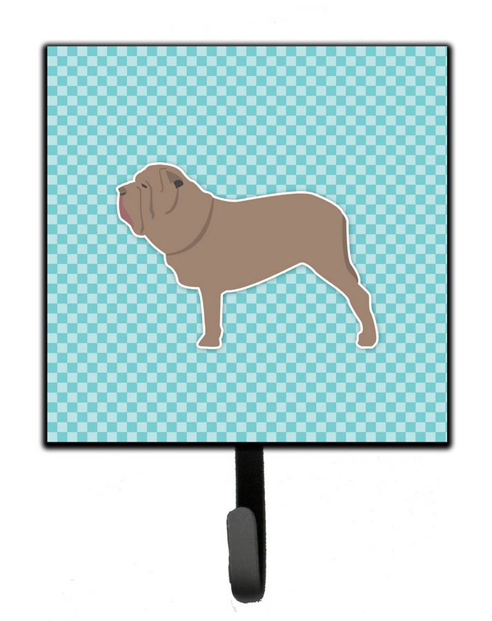 Neapolitan Mastiff Checkerboard Blue Leash or Key Holder