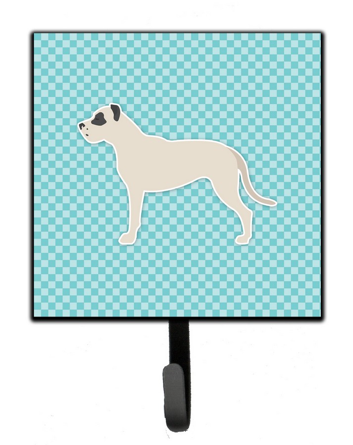 Dogo Argentino Checkerboard Blue Leash or Key Holder