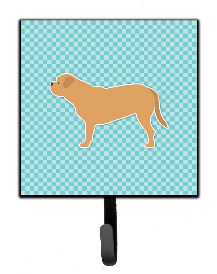 Dogue de Bordeaux Checkerboard Blue Leash or Key Holder