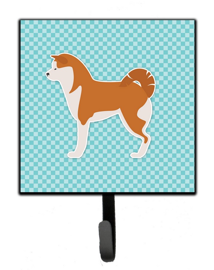 Akita Checkerboard Blue Leash or Key Holder