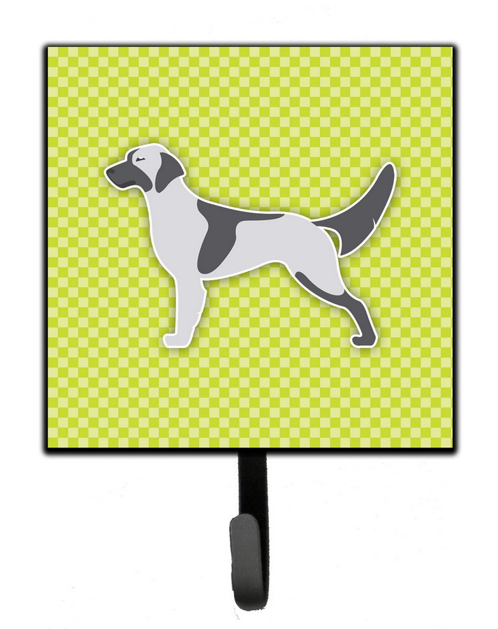 English Setter Checkerboard Green Leash or Key Holder