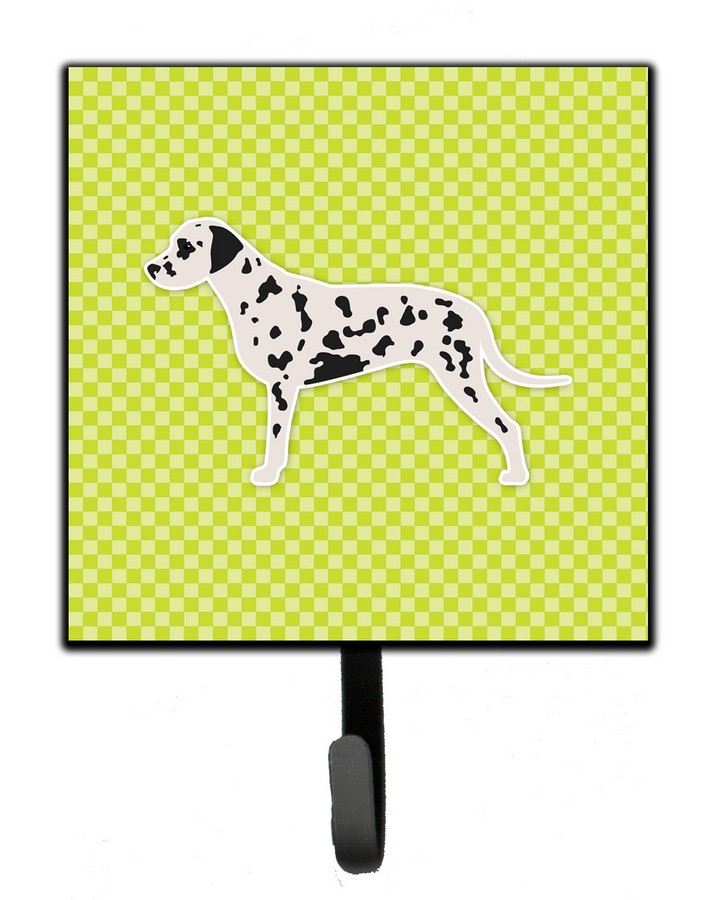 Dalmatian Checkerboard Green Leash or Key Holder