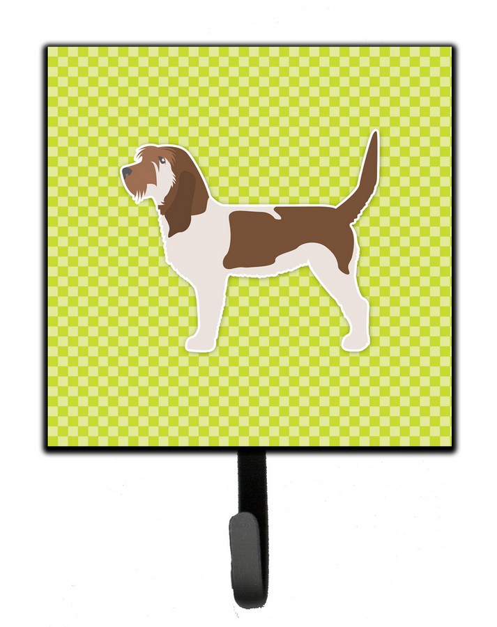 Grand Basset Griffon Vendeen Checkerboard Green Leash or Key Holder