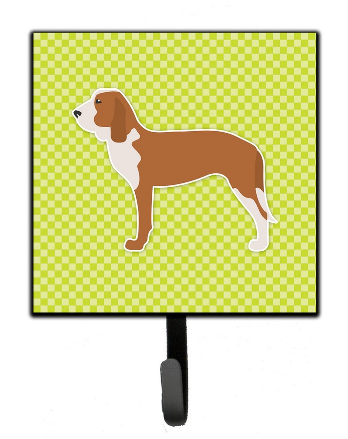 Spanish Hound Checkerboard Green Leash or Key Holder