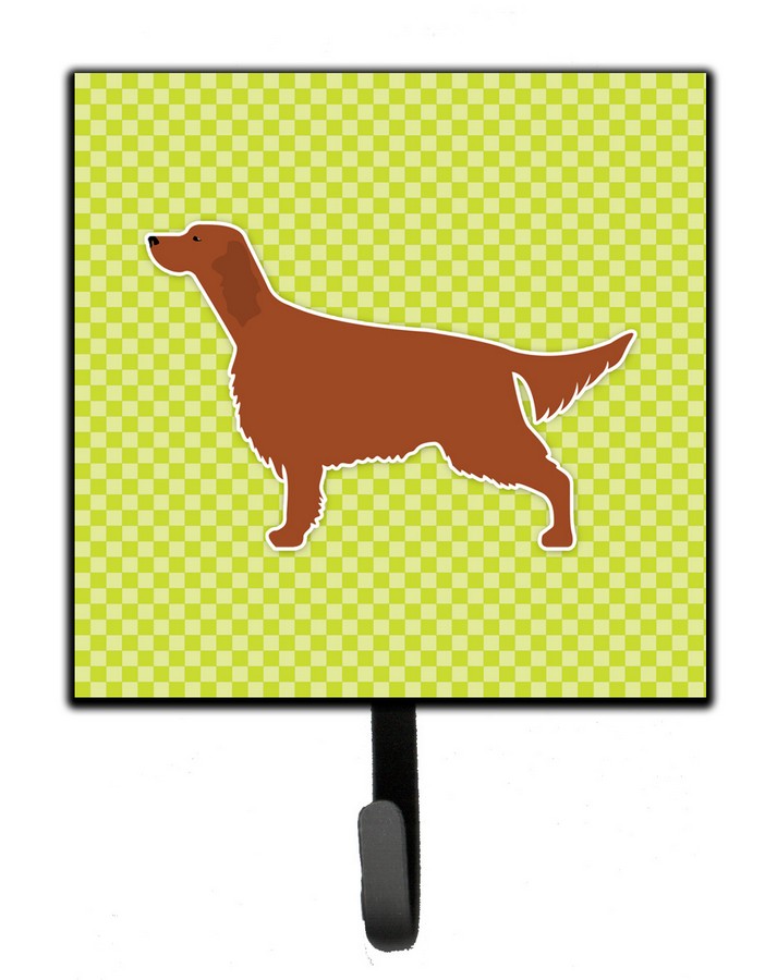 Irish Setter Checkerboard Green Leash or Key Holder