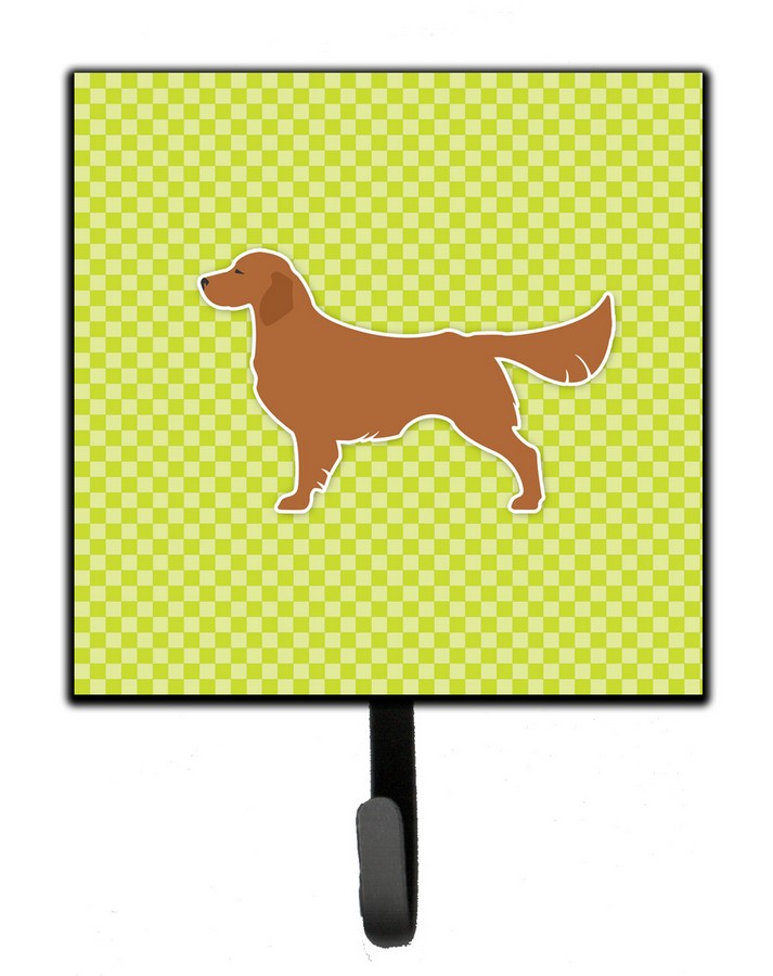 Golden Retriever Checkerboard Green Leash or Key Holder