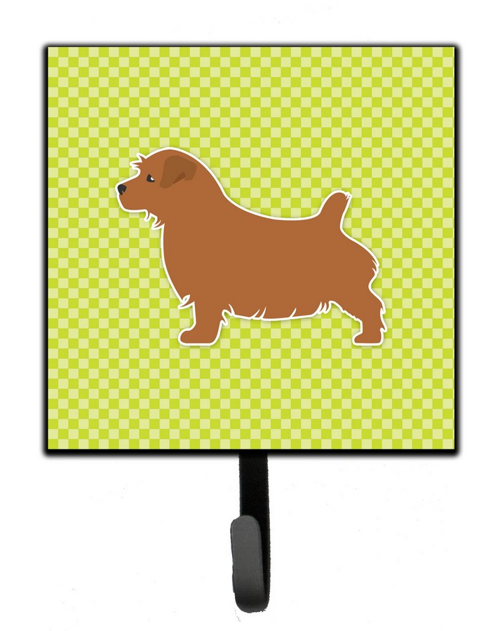 Norfolk Terrier Checkerboard Green Leash or Key Holder