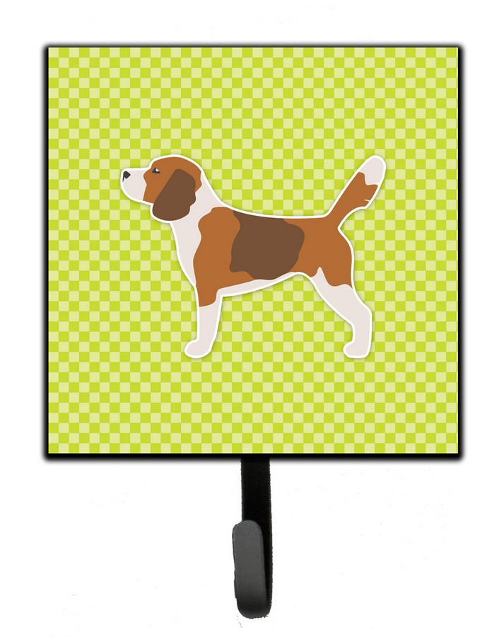 Beagle Checkerboard Green Leash or Key Holder