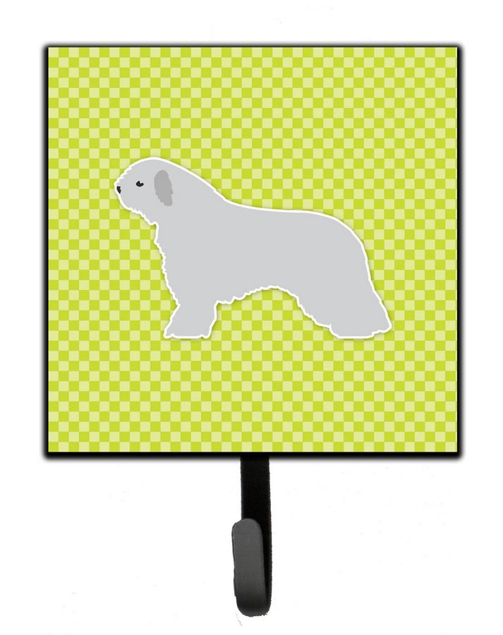 Spanish Water Dog Checkerboard Green Leash or Key Holder