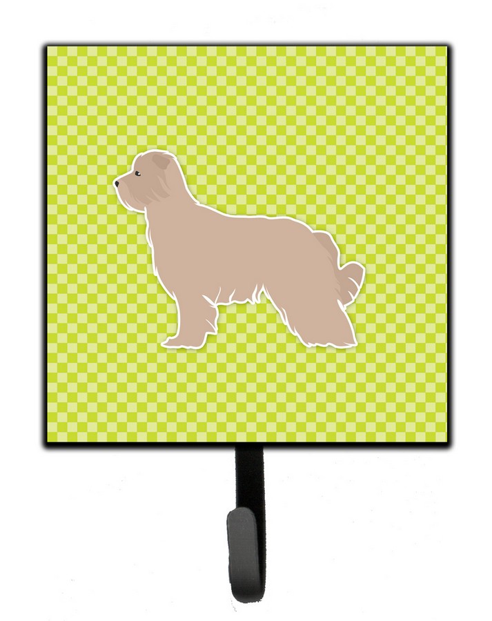 Pyrenean Shepherd Checkerboard Green Leash or Key Holder