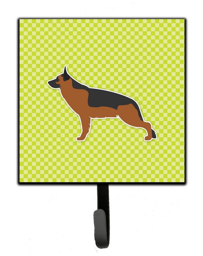 German Shepherd Checkerboard Green Leash or Key Holder