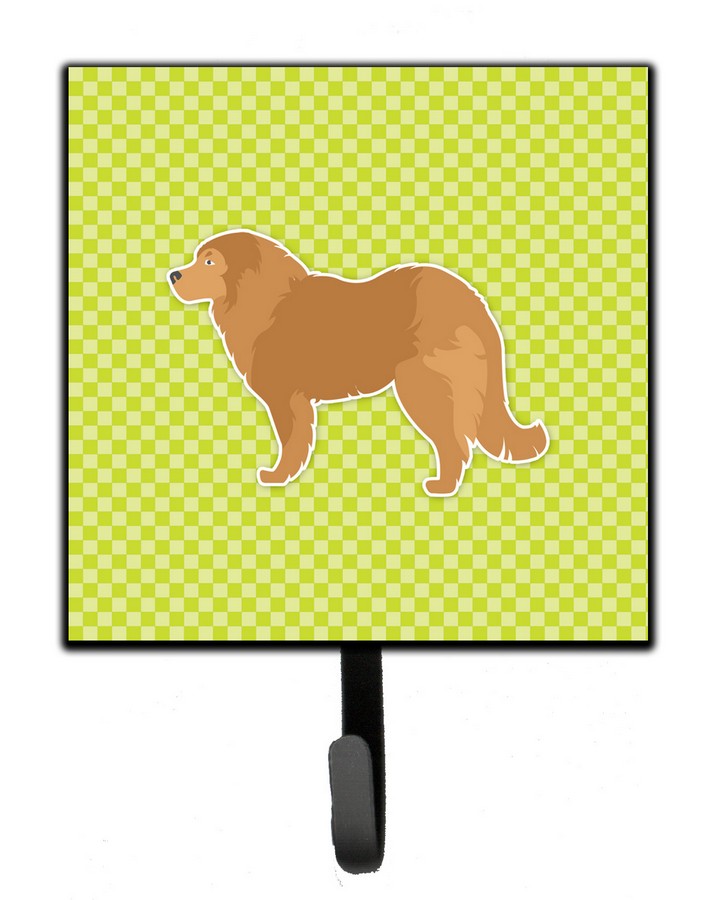 Picture of Carolines Treasures BB3825SH4 Caucasian Shepherd Dog Checkerboard Green Leash or Key Holder