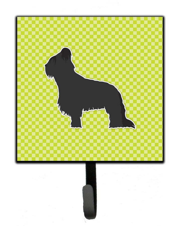 Briard Checkerboard Green Leash or Key Holder