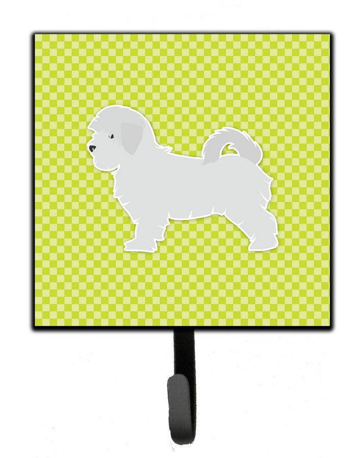 Maltese Checkerboard Green Leash or Key Holder