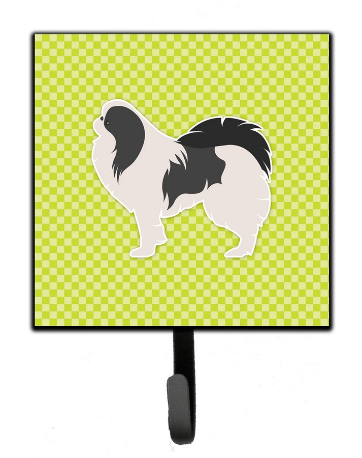 Japanese Chin Checkerboard Green Leash or Key Holder