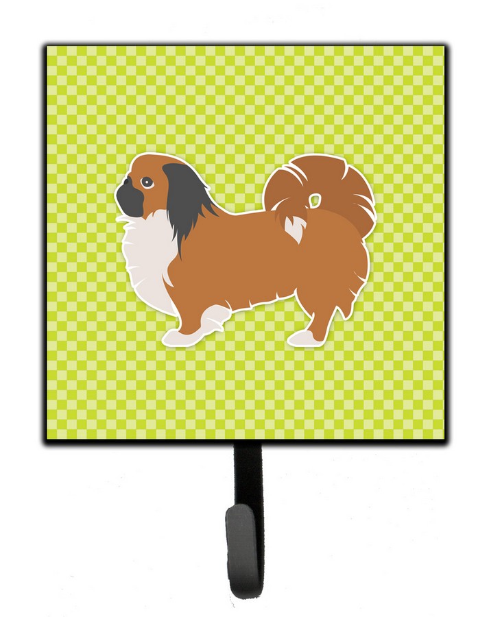 Pekingese Checkerboard Green Leash or Key Holder