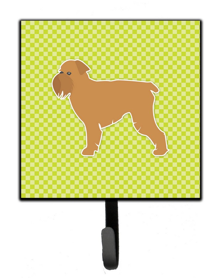 Brussels Griffon Checkerboard Green Leash or Key Holder