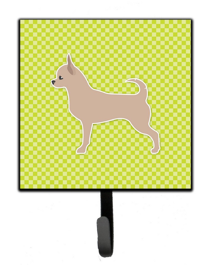 Chihuahua Checkerboard Green Leash or Key Holder