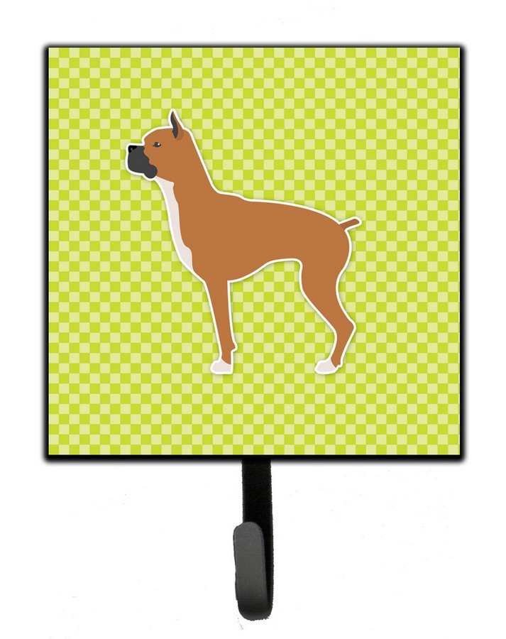 Boxer Checkerboard Green Leash or Key Holder
