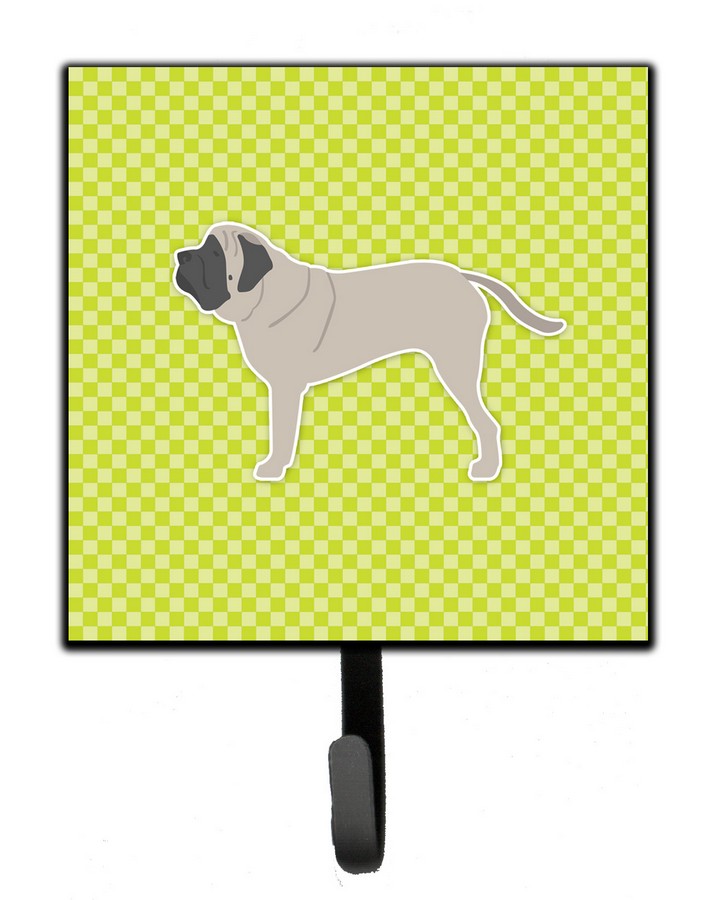 English Mastiff Checkerboard Green Leash or Key Holder