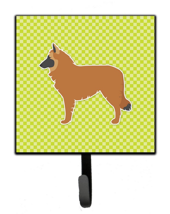 Belgian Shepherd Checkerboard Green Leash or Key Holder