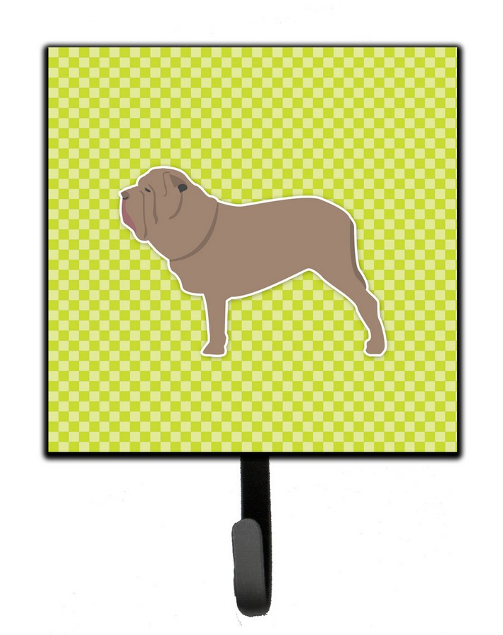 Neapolitan Mastiff Checkerboard Green Leash or Key Holder