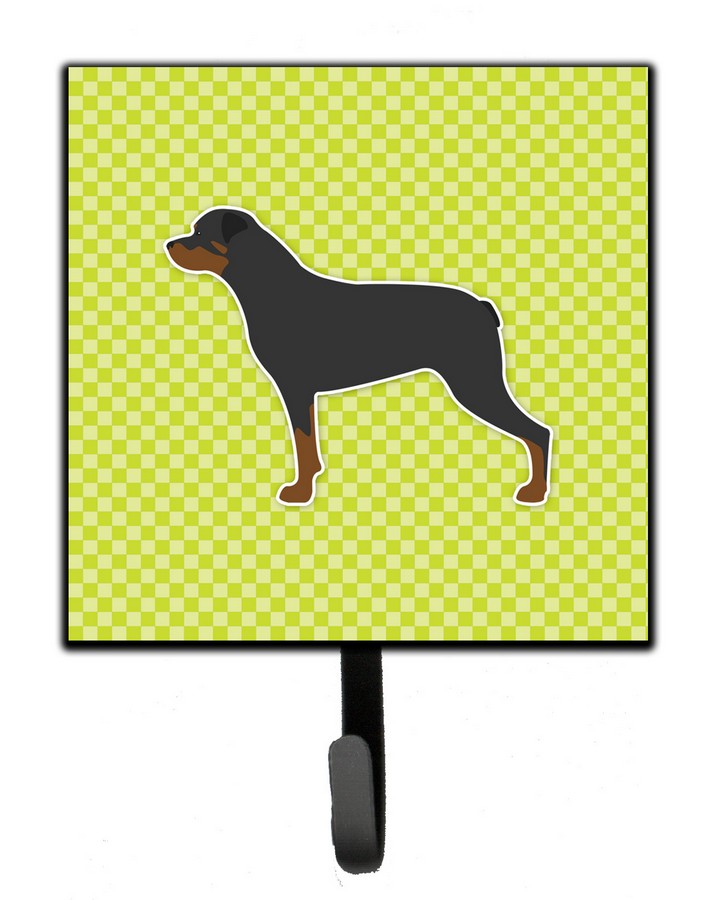 Rottweiler Checkerboard Green Leash or Key Holder