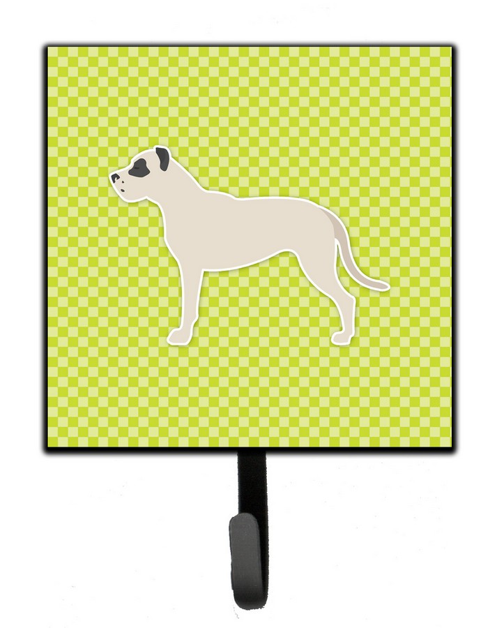 Dogo Argentino Checkerboard Green Leash or Key Holder