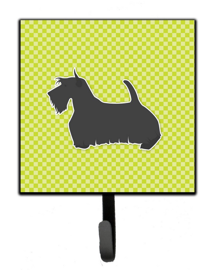 Scottish Terrier Checkerboard Green Leash or Key Holder