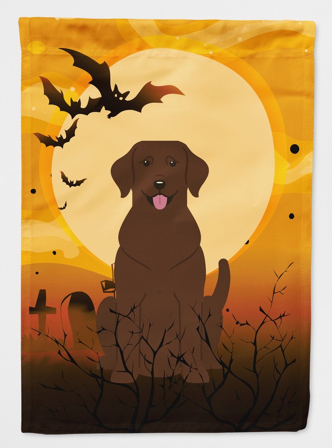 Halloween Chocolate Labrador Flag Garden Size