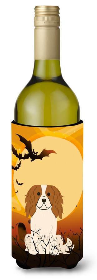 Halloween Cavalier Spaniel Wine Bottle Beverge Insulator Hugger