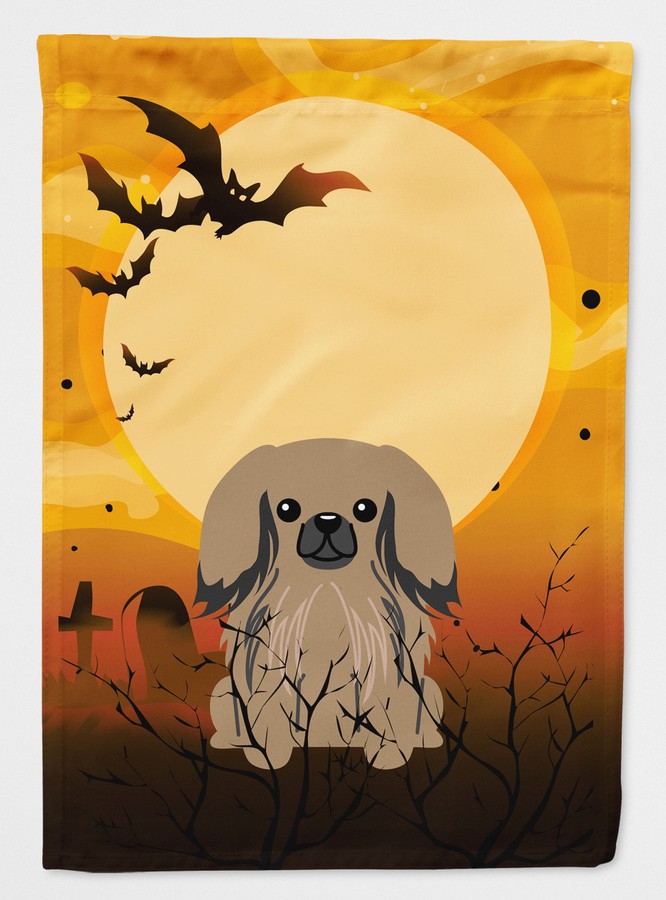 Halloween Pekingnese Tan Flag Garden Size