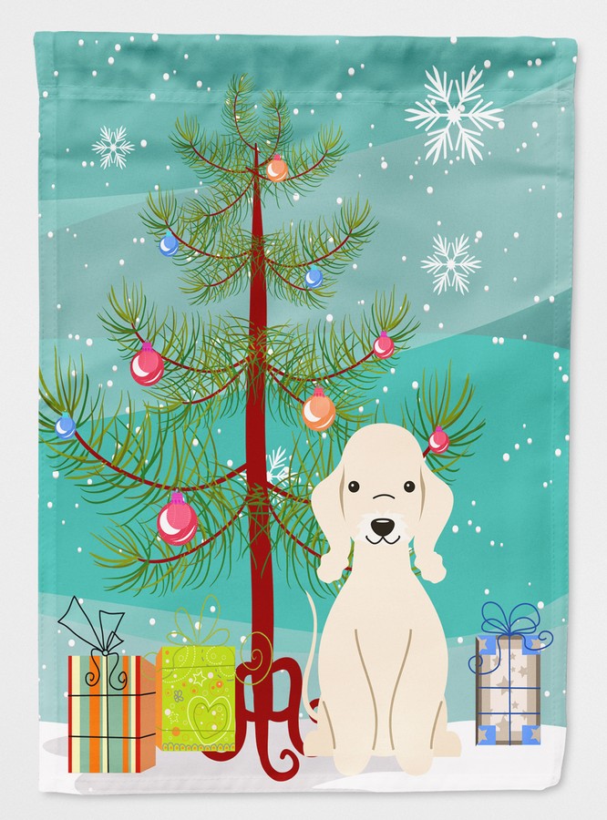 Merry Christmas Tree Bedlington Terrier Sandy Flag Garden Size