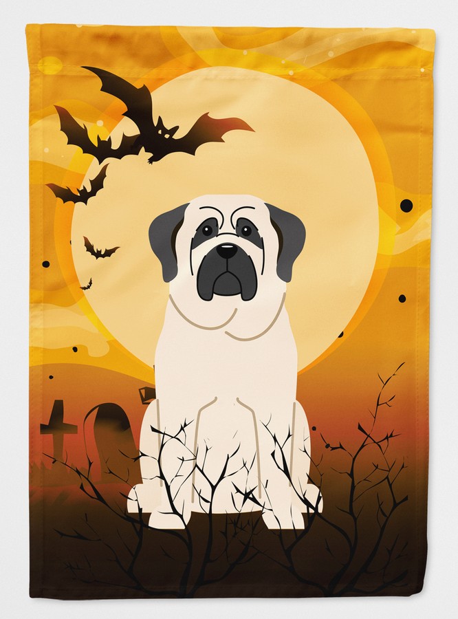 BB4283GF Halloween Mastiff White Flag Garden Size