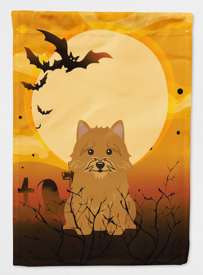 Halloween Norwich Terrier Flag Garden Size