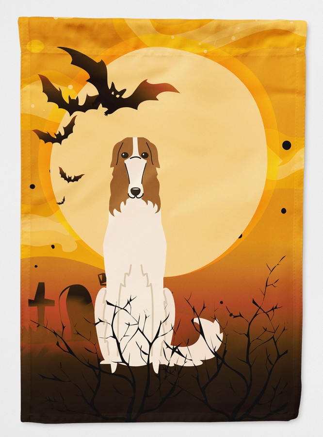 Halloween Borzoi Flag Garden Size