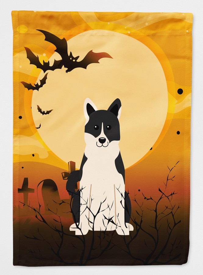 Halloween Russo-European Laika Spitz Flag Garden Size