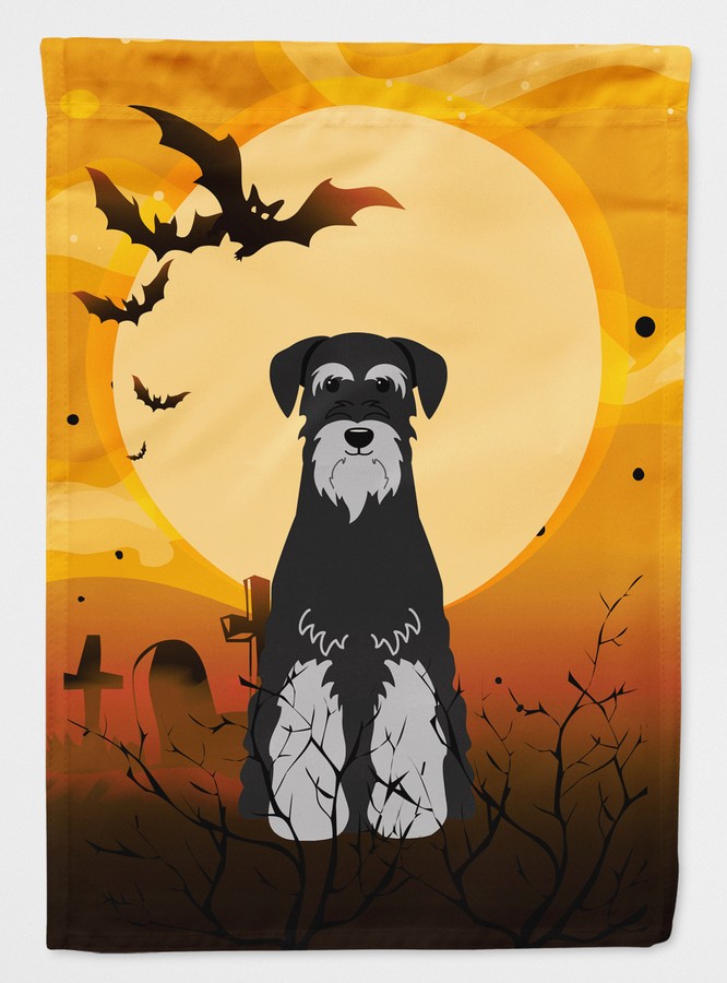 Halloween Standard Schnauzer Black & Grey Flag Garden Size