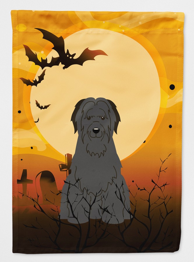 Halloween Briard Black Flag Garden Size