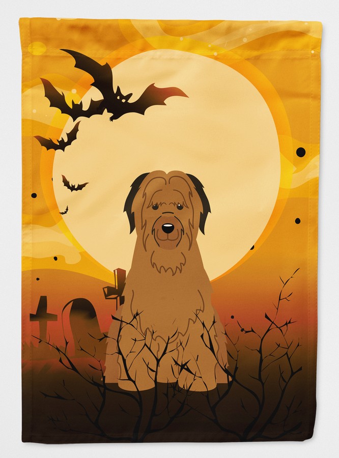 Halloween Briard Brown Flag Garden Size