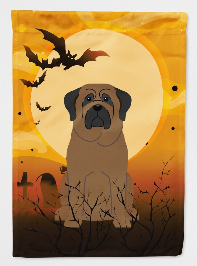 Halloween Bullmastiff Flag Garden Size