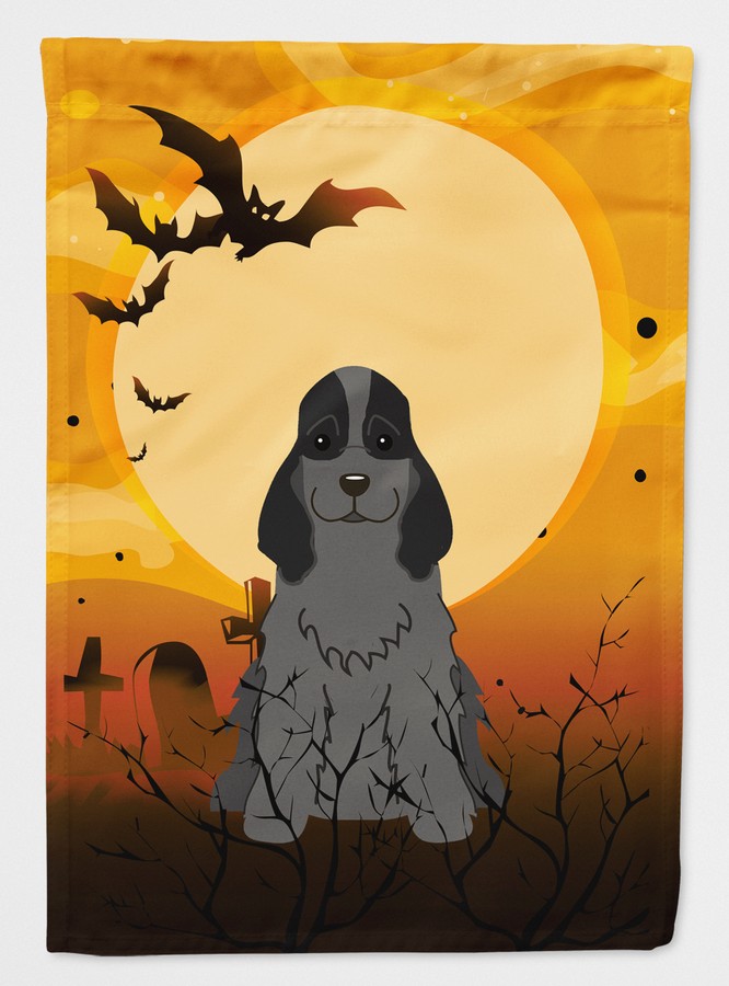 Halloween Cocker Spaniel Black Flag Garden Size