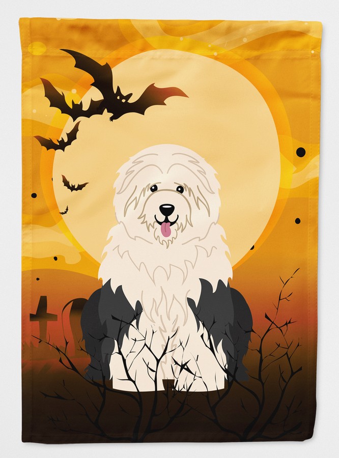BB4362GF Halloween Old English Sheepdog Flag Garden Size
