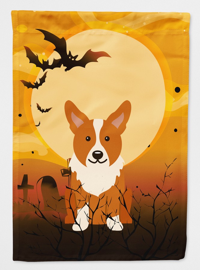 Halloween Corgi Flag Garden Size